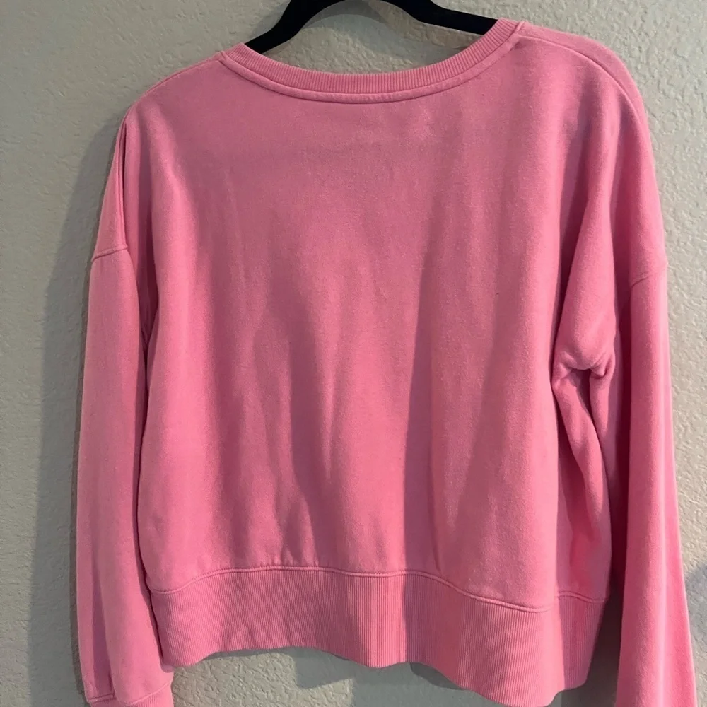 NWOT, Thereabouts Crop French Terry sweatshirt, pink, long sleeve.  XL P